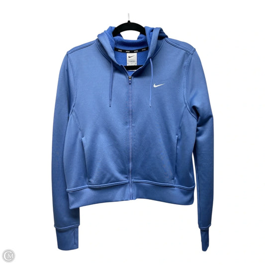 Athletic Jacket By Nikibiki In Blue, Size: M