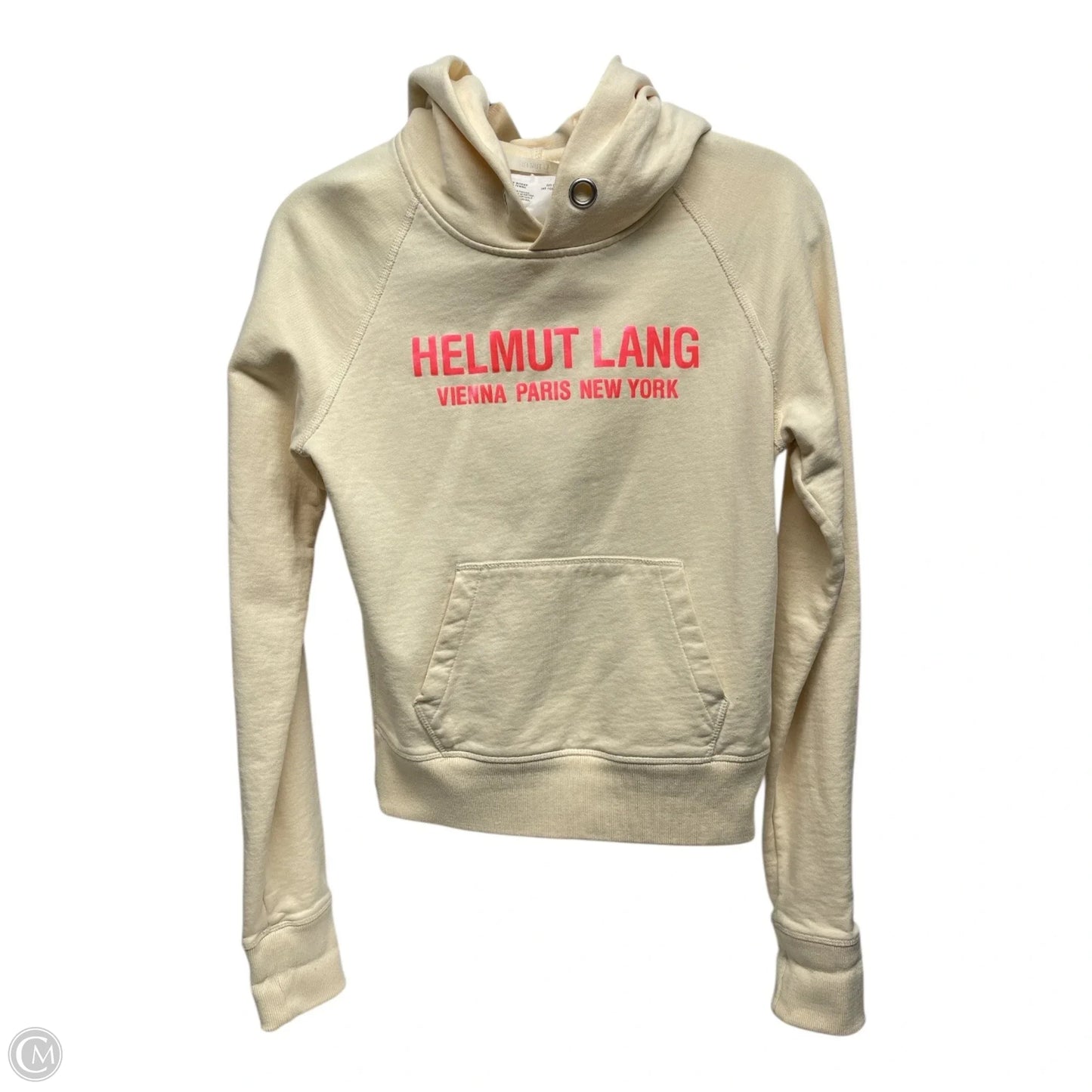 Sweatshirt Hoodie By Helmut Lang In Ivory, Size: Xs