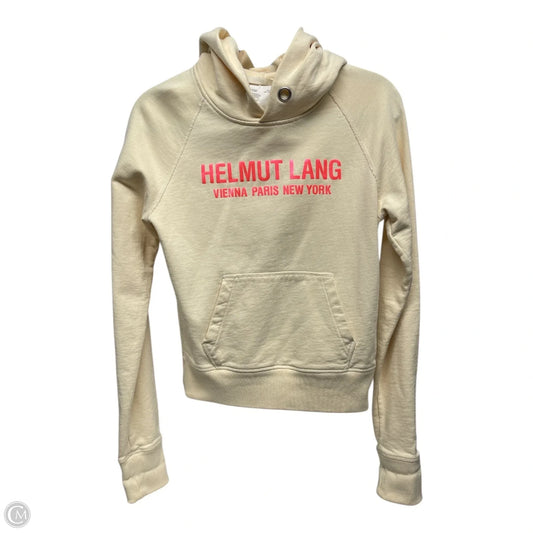 Sweatshirt Hoodie By Helmut Lang In Ivory, Size: Xs