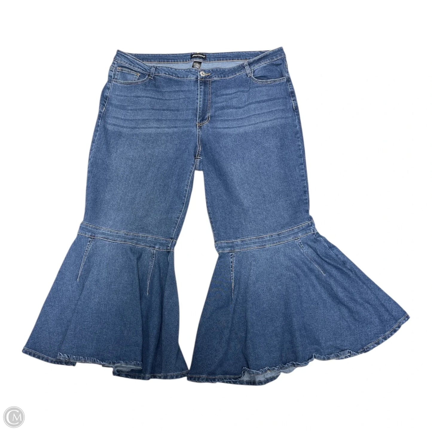 Jeans Wide Leg By Ashley Stewart In Blue Denim, Size: 4x