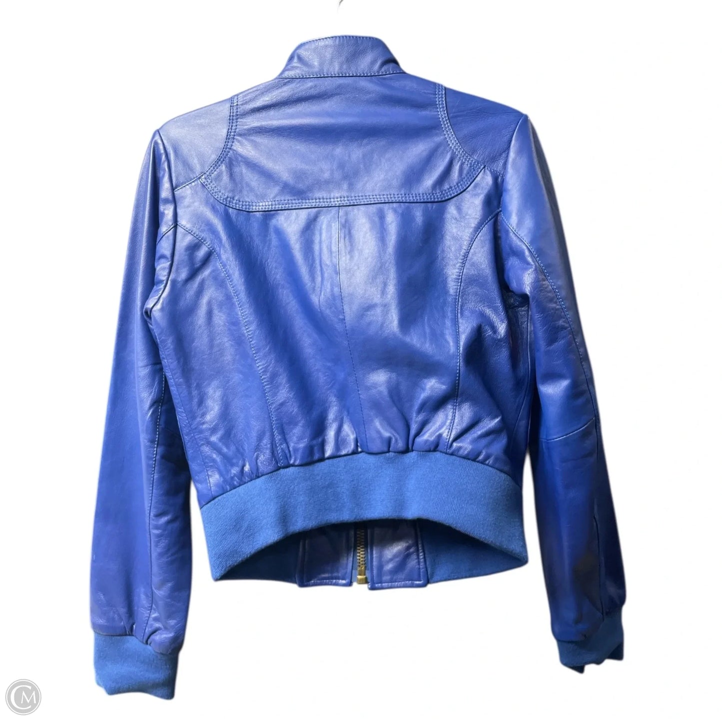 Jacket Leather By JOSEPHINE In Blue, Size: S