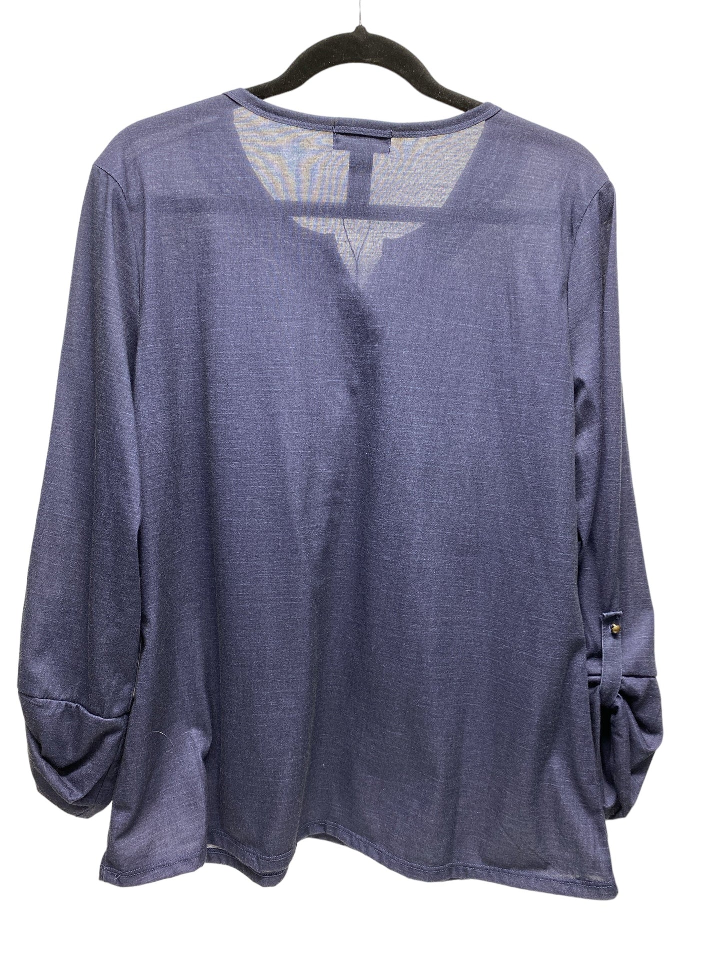 Top 3/4 Sleeve By Clothes Mentor In Navy, Size: L