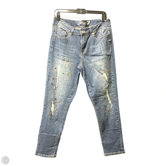 Jeans Skinny By Seven 7 In Blue Denim, Size: 10