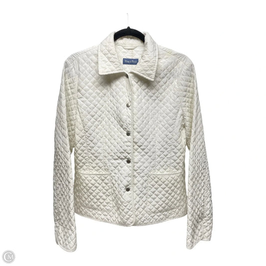 Jacket Puffer & Quilted By Clothes Mentor In Ivory, Size: M