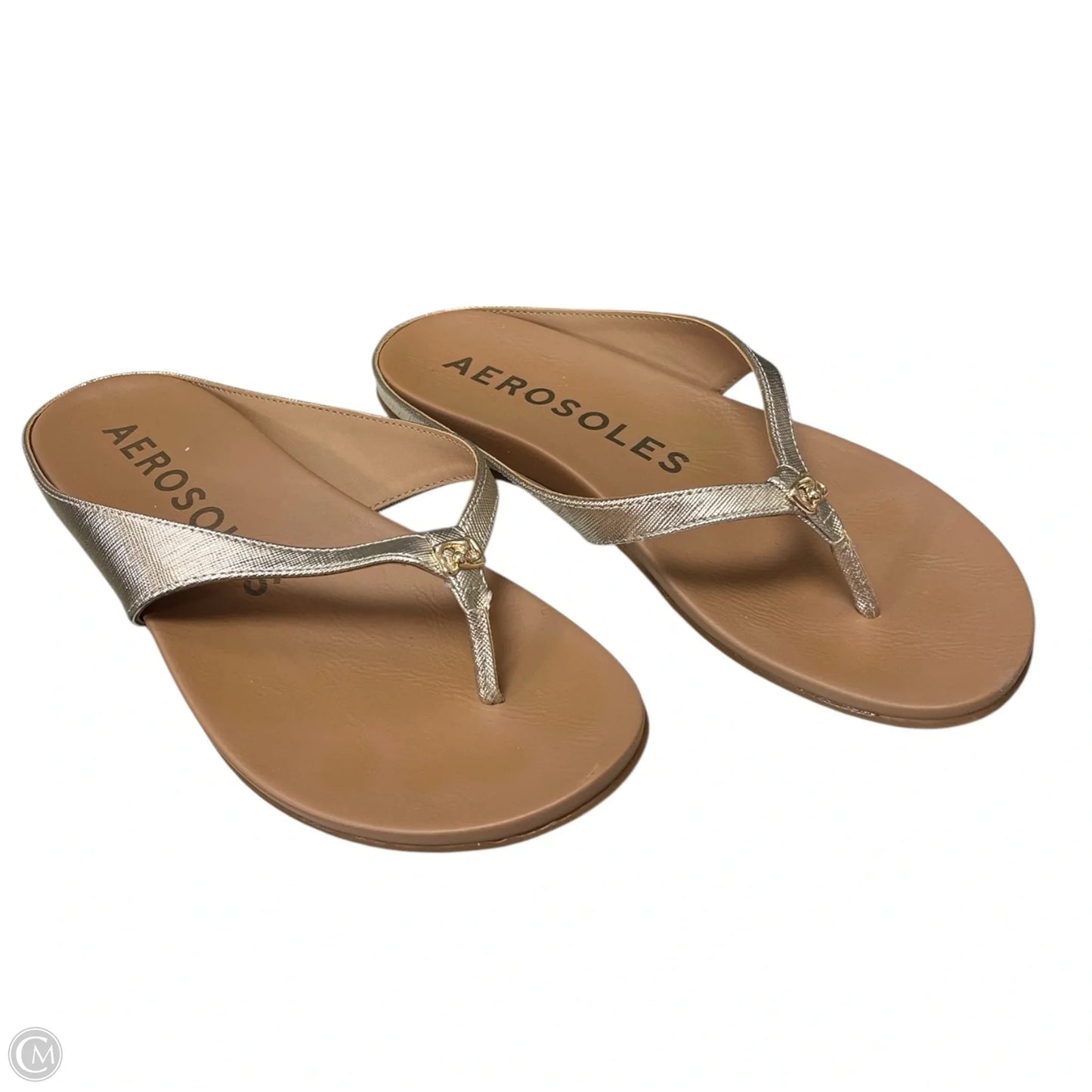 Sandals Flats By Aerosoles In Gold, Size: 7
