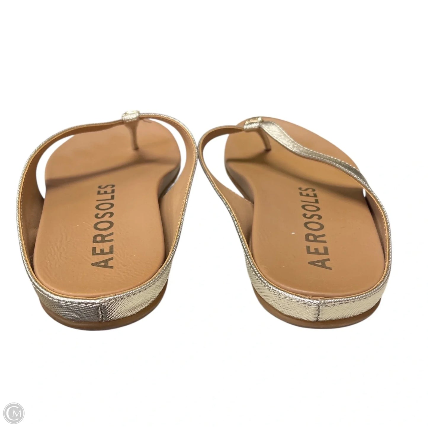 Sandals Flats By Aerosoles In Gold, Size: 7