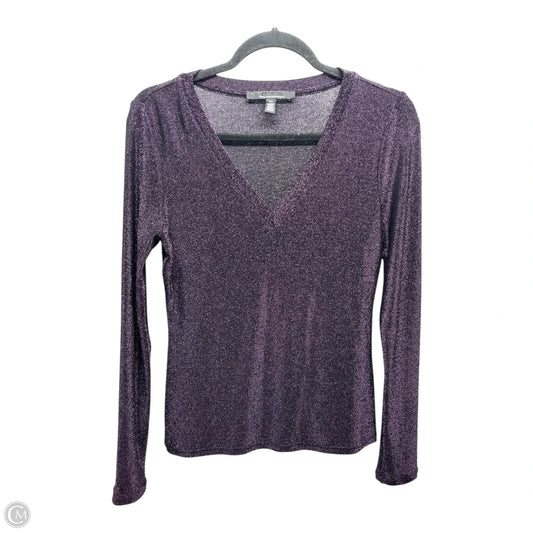 Top Long Sleeve By White House Black Market In Purple, Size: Xs