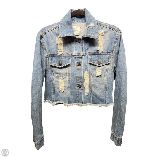 Jacket Denim By Love Tree In Blue Denim, Size: S