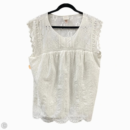 Top Short Sleeve By Knox Rose In White, Size: Xl
