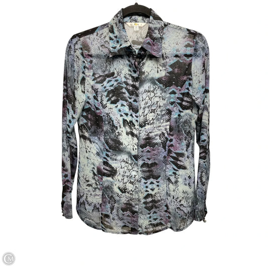 Top Long Sleeve By Cabi In Animal Print, Size: Xs