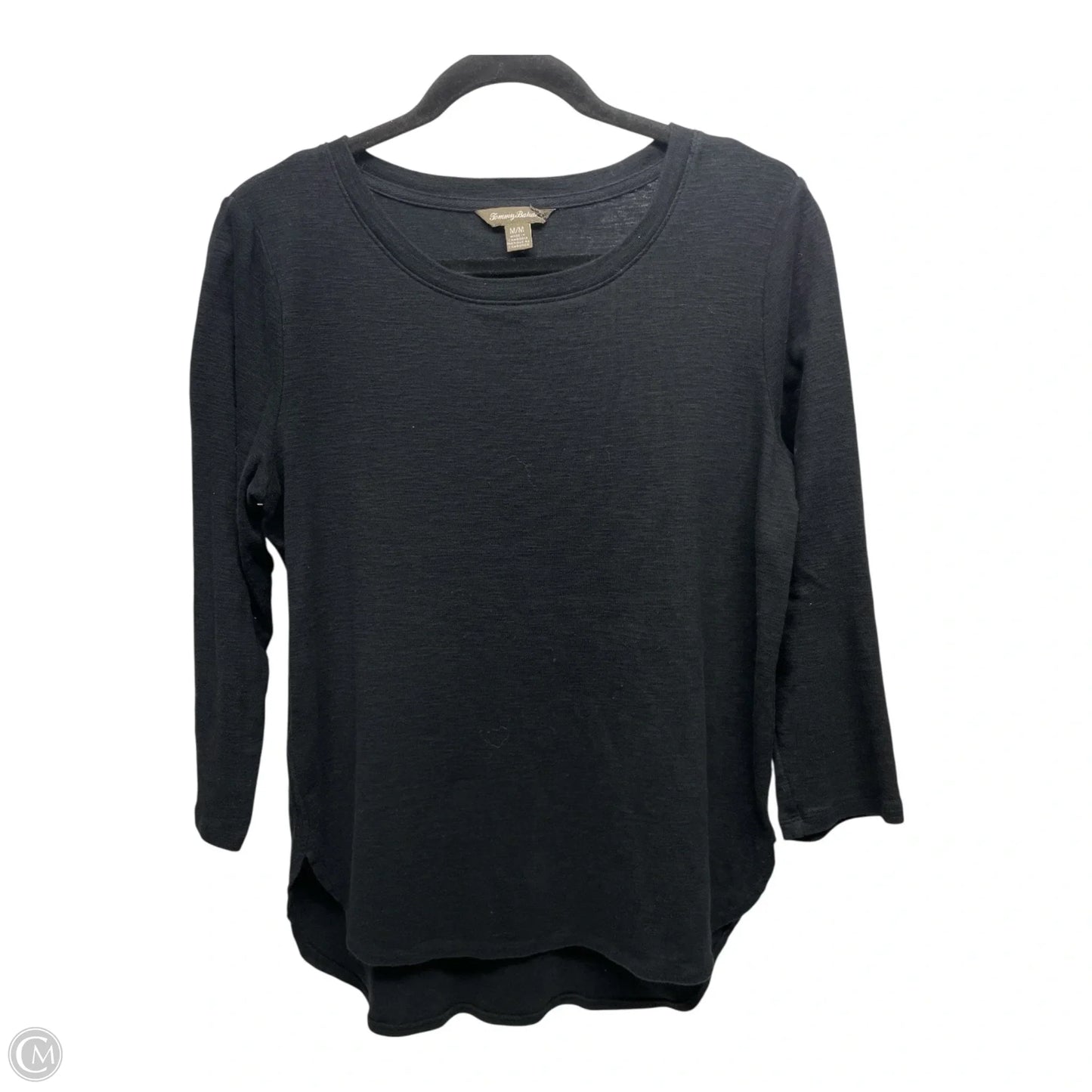 Top 3/4 Sleeve Basic By Tommy Bahama In Black, Size: M