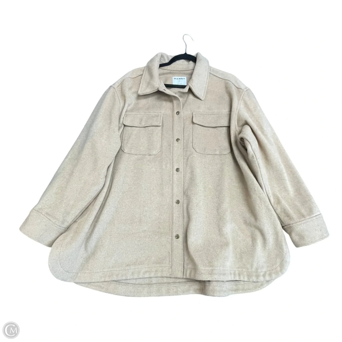 Jacket Shirt By Old Navy In Brown, Size: 2x