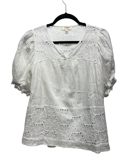 Blouse Short Sleeve By Umgee In White, Size: S