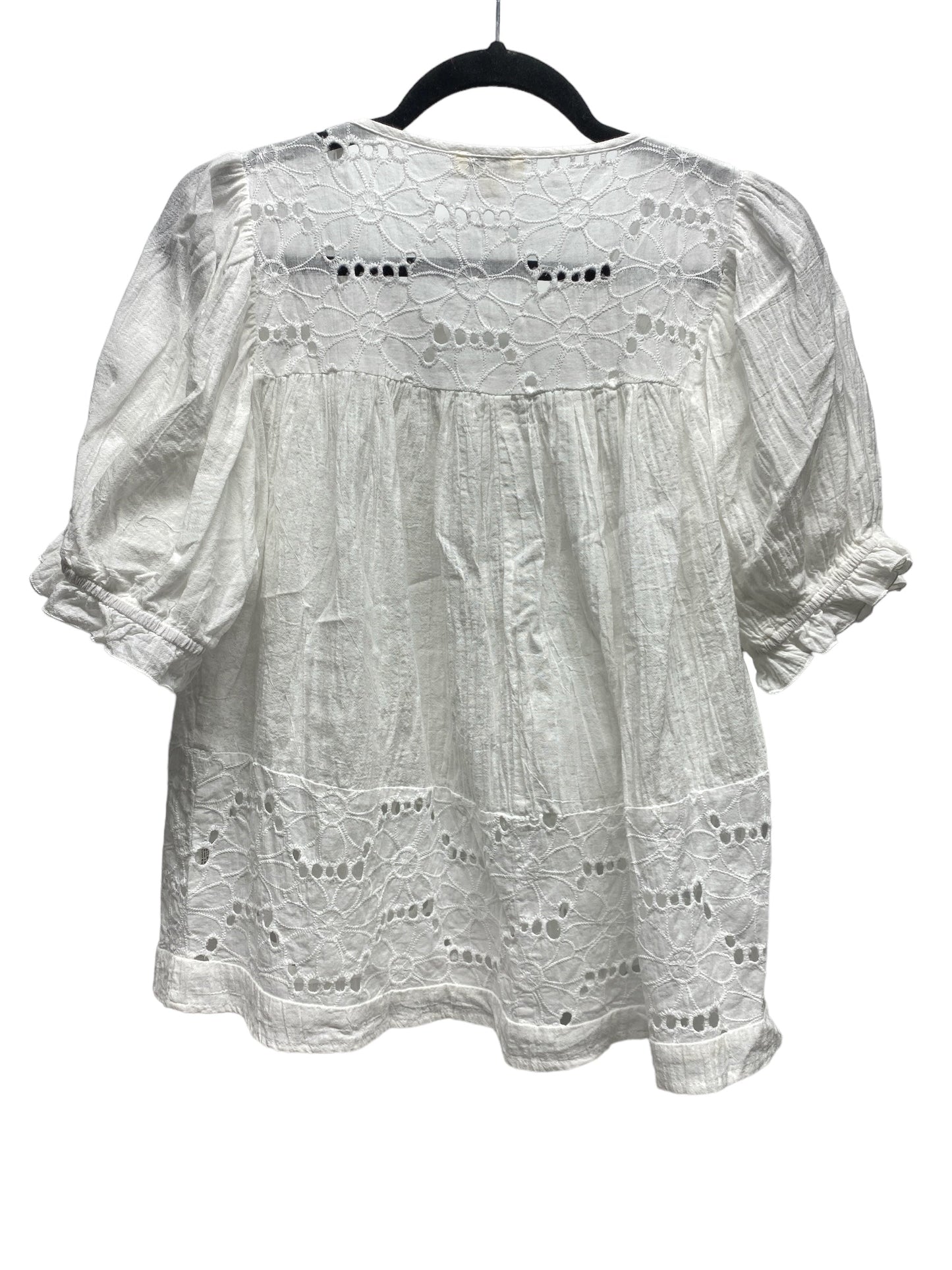 Blouse Short Sleeve By Umgee In White, Size: S