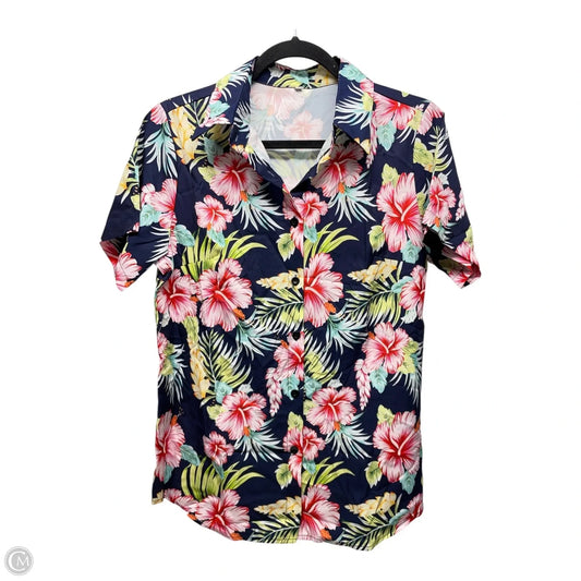 Blouse Short Sleeve By Clothes Mentor In Tropical Print, Size: S