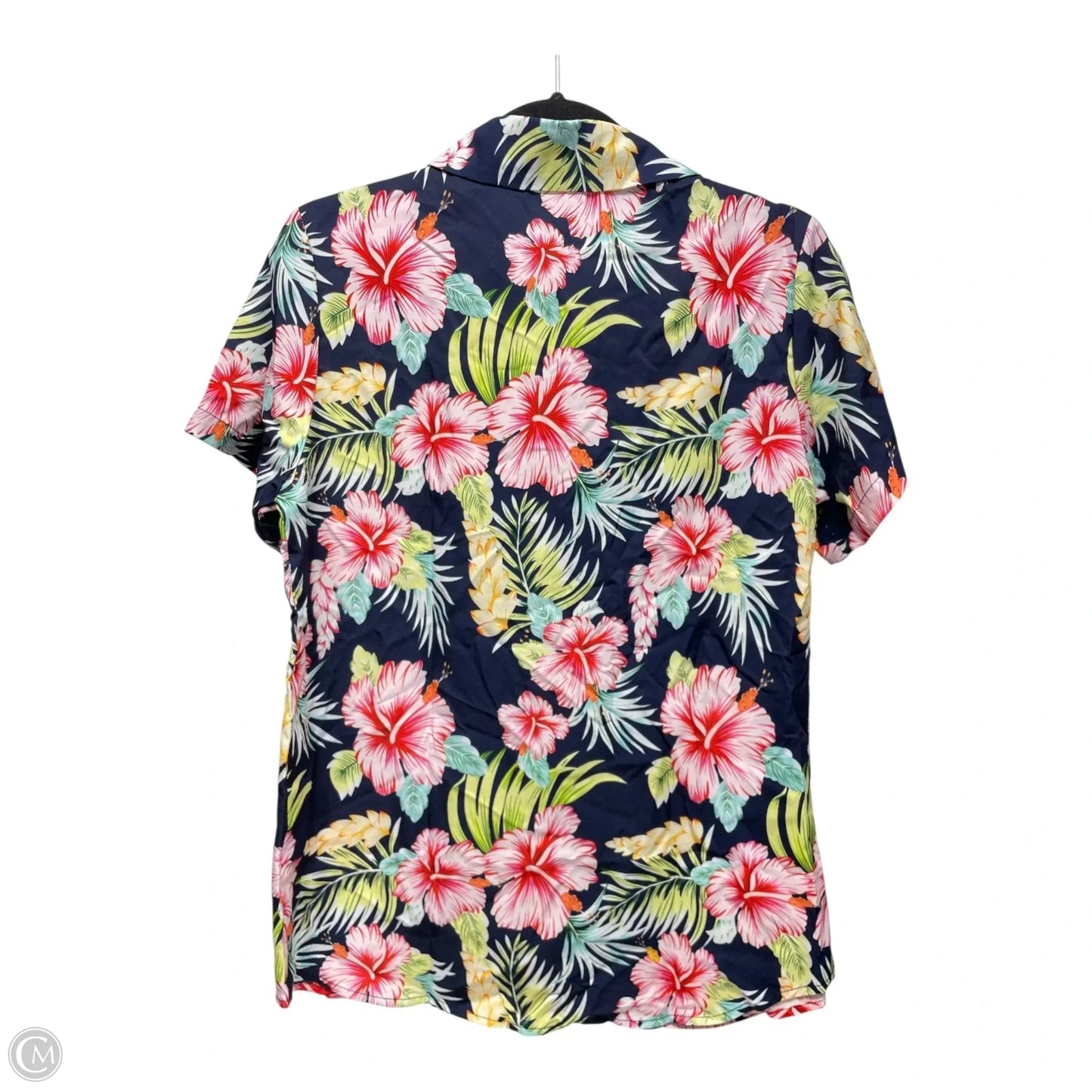 Blouse Short Sleeve By Clothes Mentor In Tropical Print, Size: S
