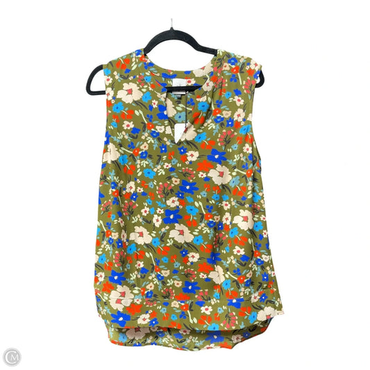 Top Sleeveless By Cabi In Green, Size: M