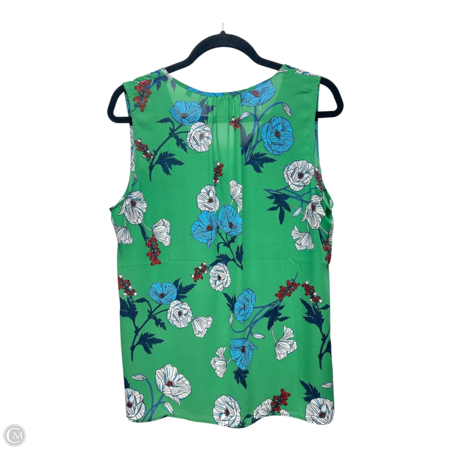 Top Sleeveless By Cabi In Green, Size: L