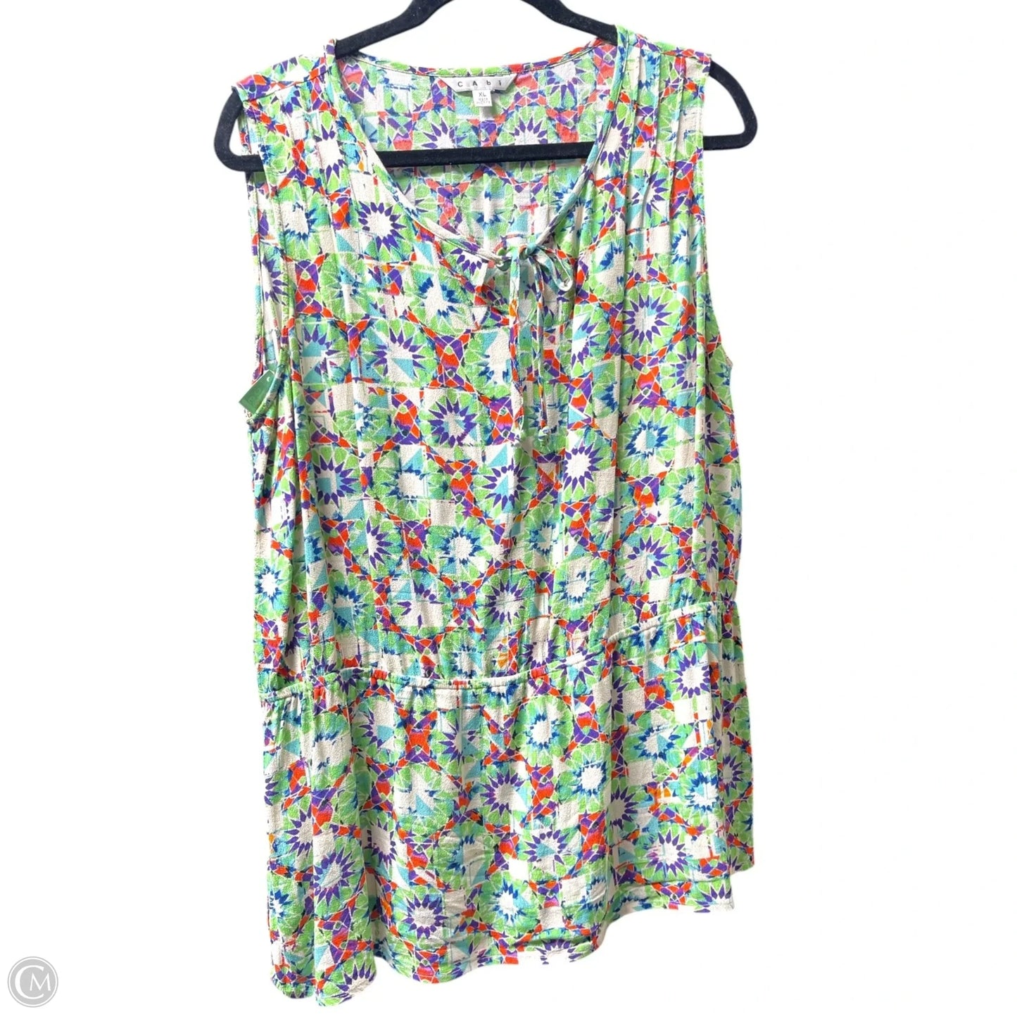 Top Sleeveless By Cabi In Green, Size: Xl