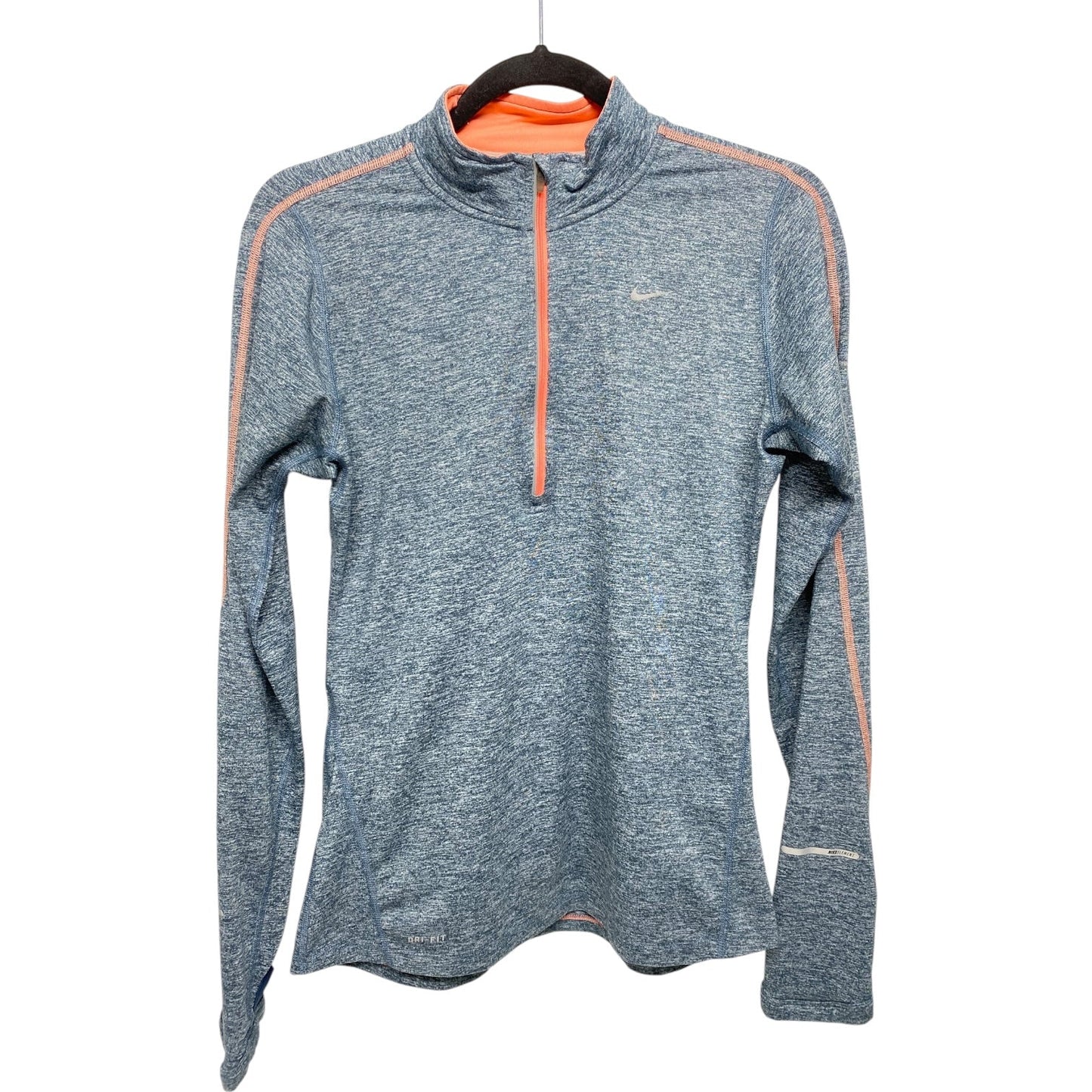 Athletic Jacket By Nike In Grey, Size: S