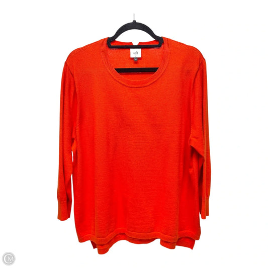 Sweater By Cabi In Orange, Size: L