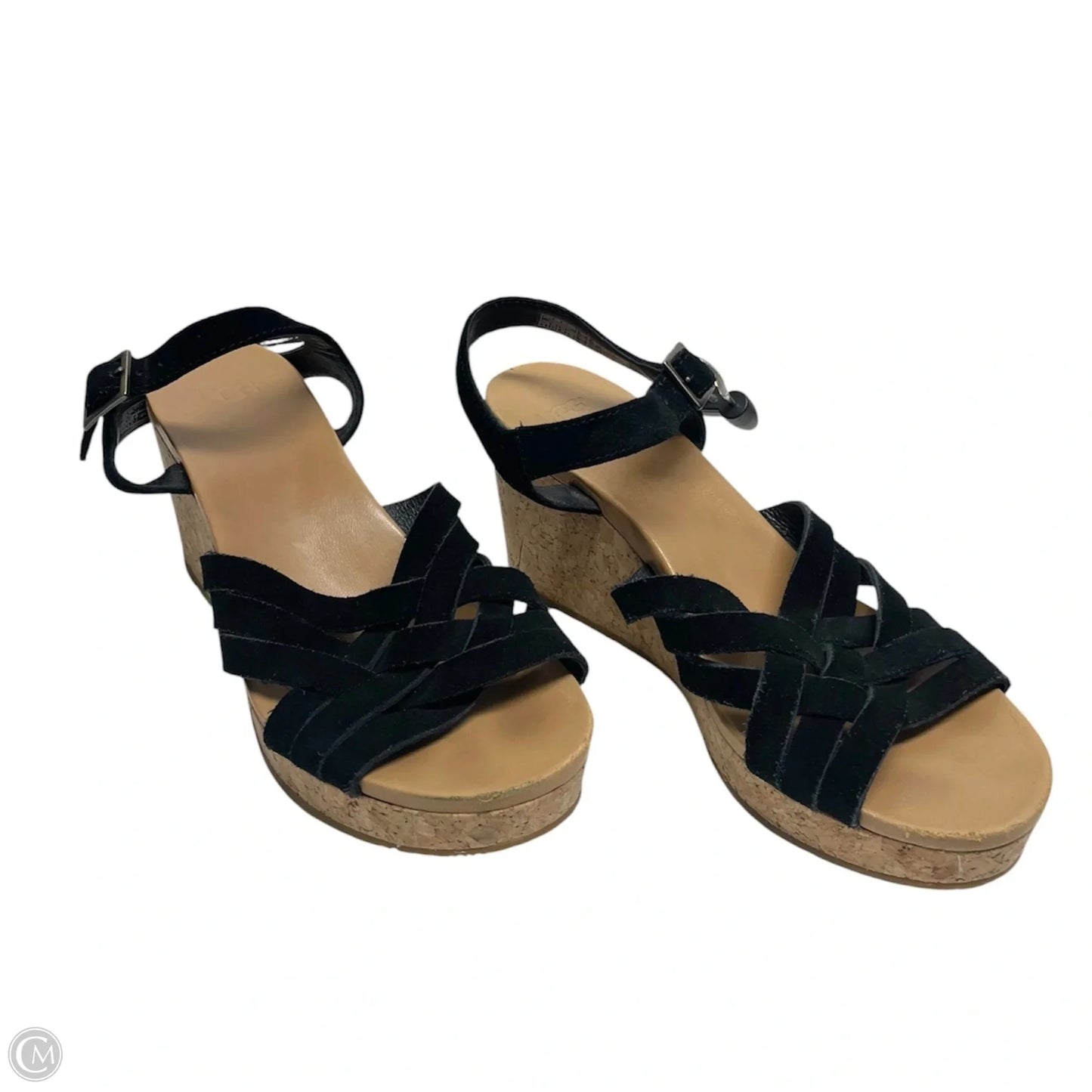 Sandals Designer By Ugg In Black, Size: 8