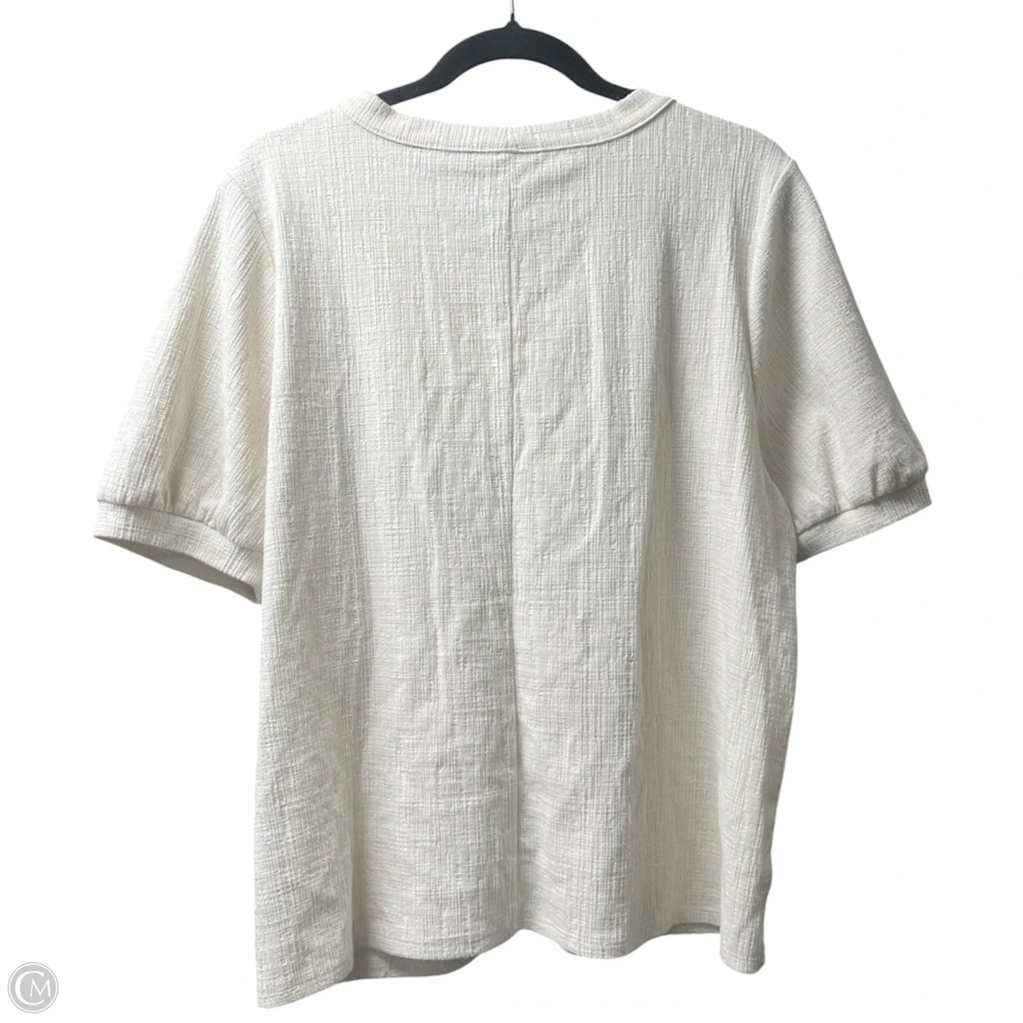 Top Short Sleeve By Loft In Beige, Size: Xl