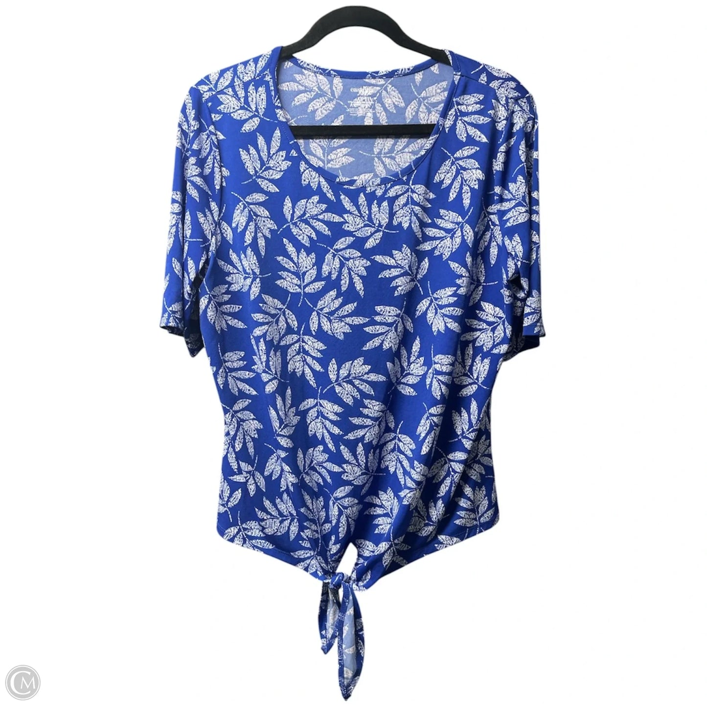 Top Short Sleeve By East 5th In Blue & White, Size: L