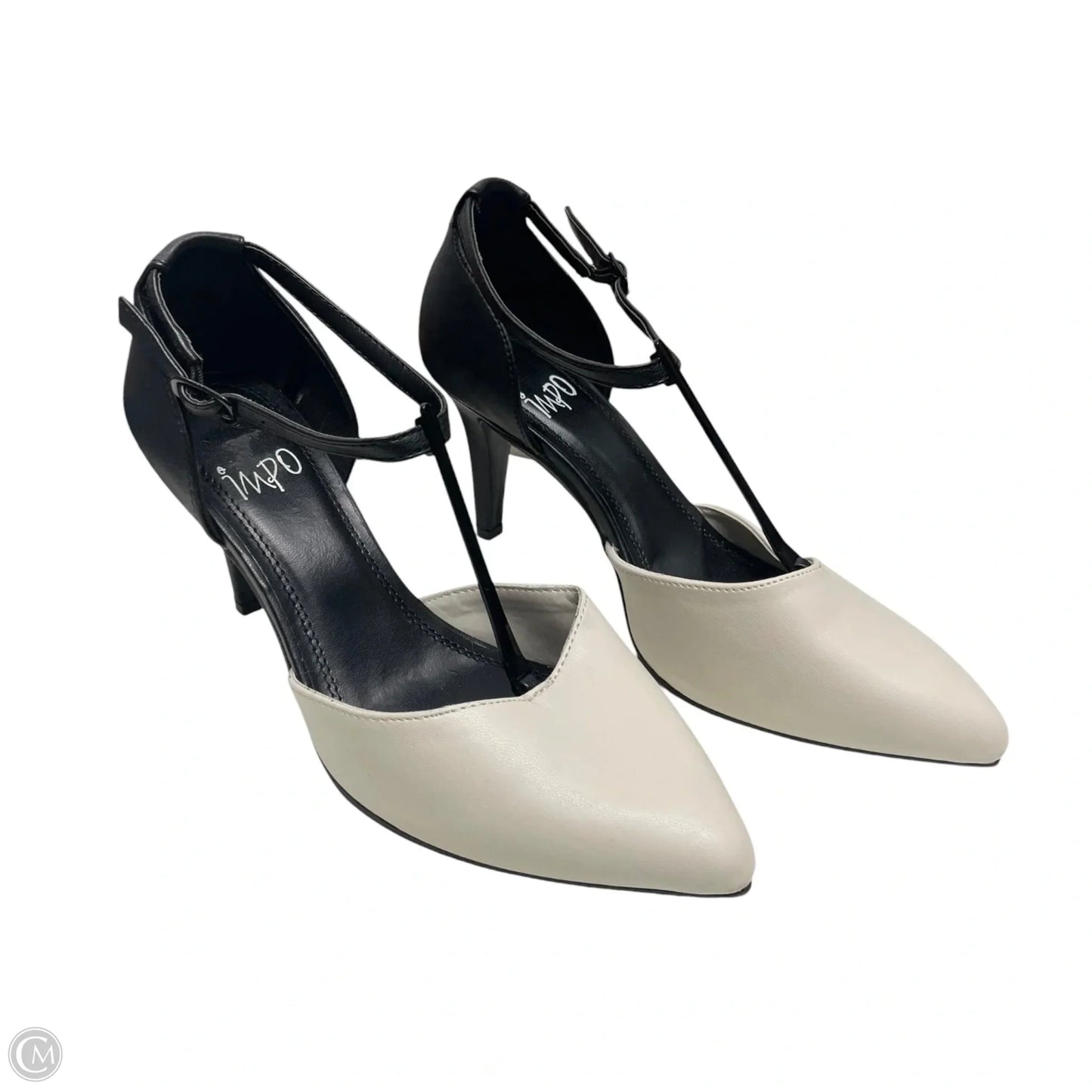 Shoes Heels Kitten By Impo In Black & Cream, Size: 7