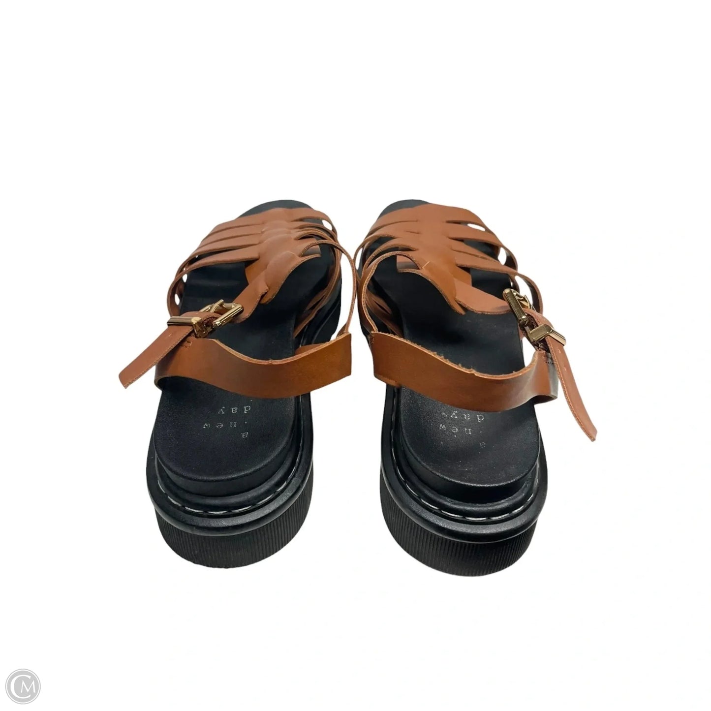 Sandals Heels Block By A New Day In Brown, Size: 5.5