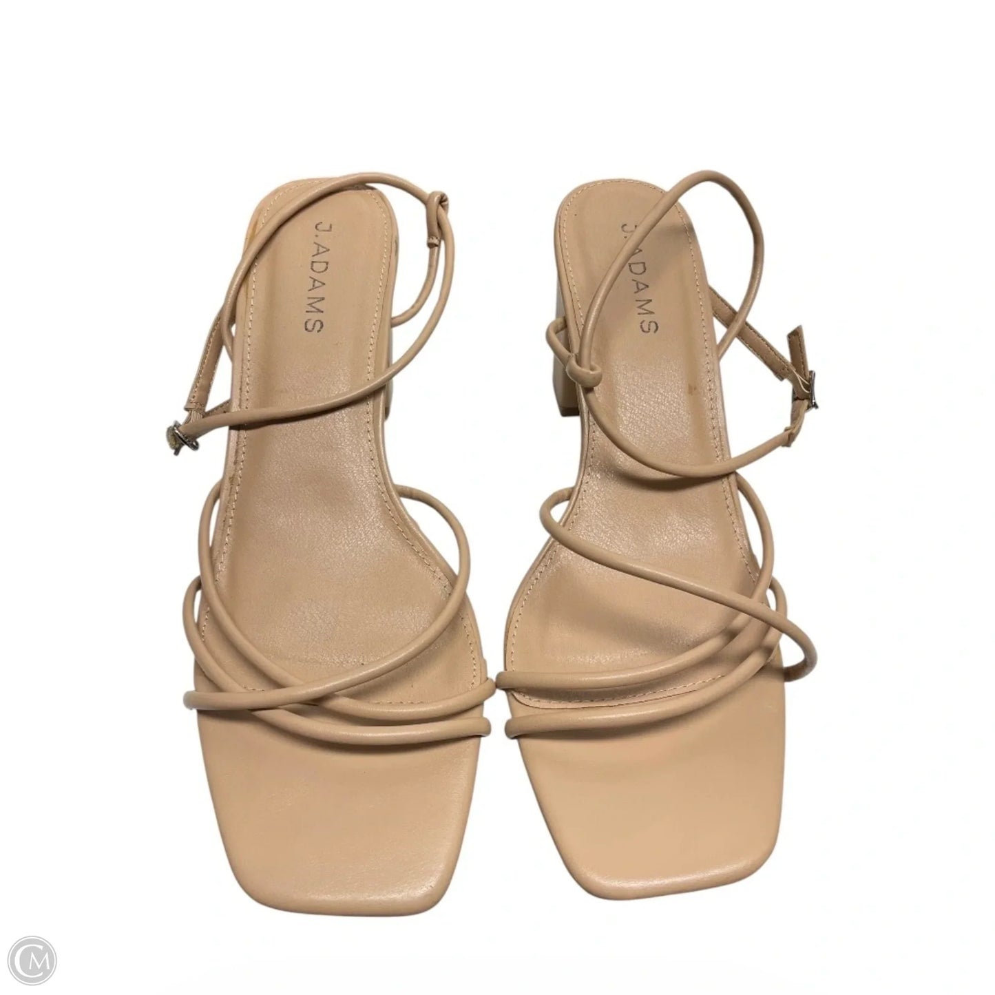 Sandals Heels Block By J ADAMS In Beige, Size: 9.5