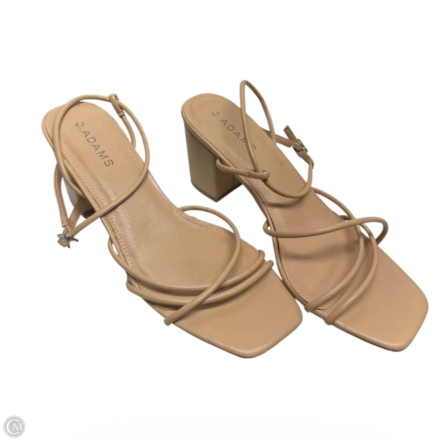 Sandals Heels Block By J ADAMS In Beige, Size: 9.5