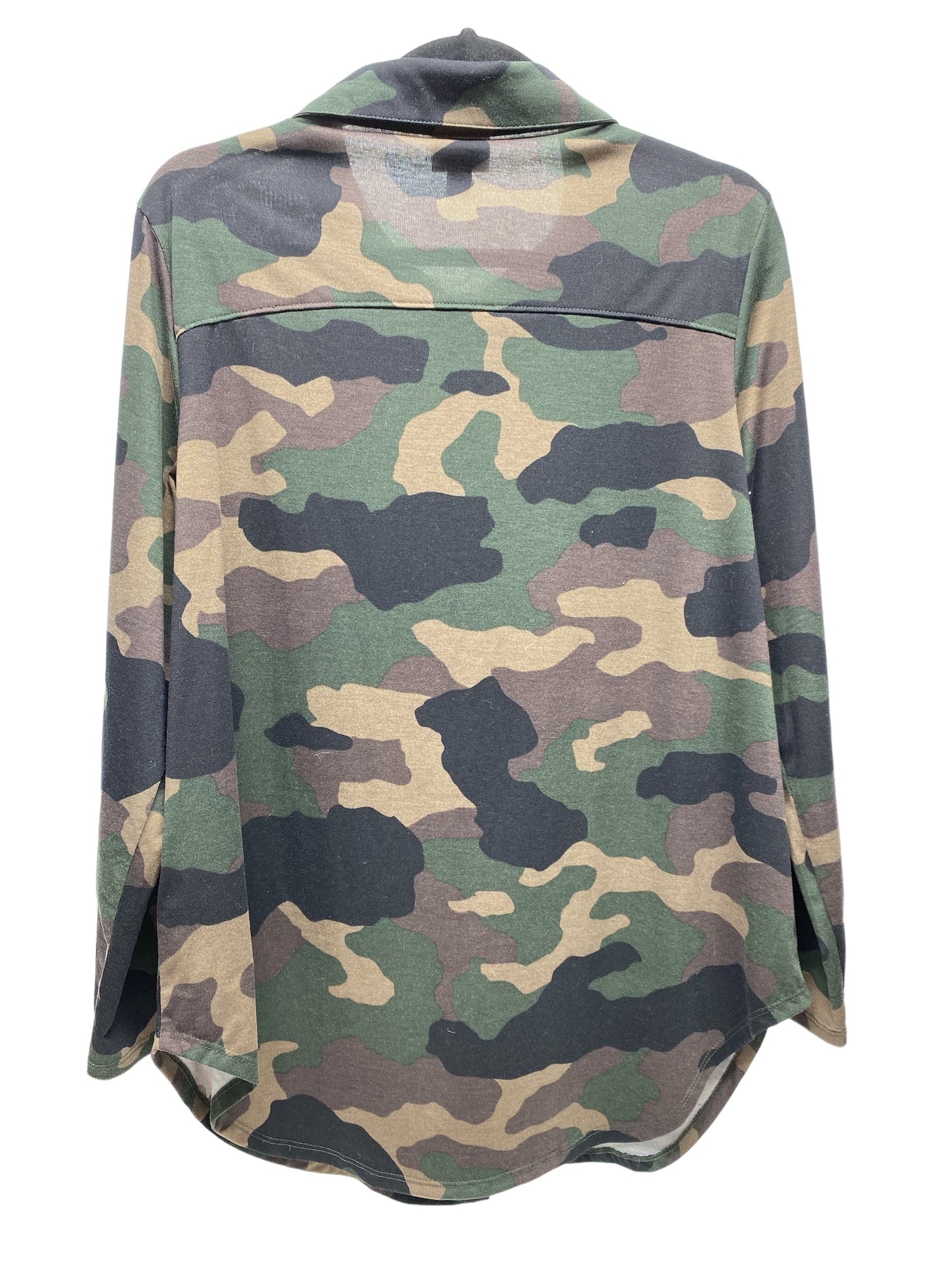 Top Long Sleeve By Lularoe In Camouflage Print, Size: L