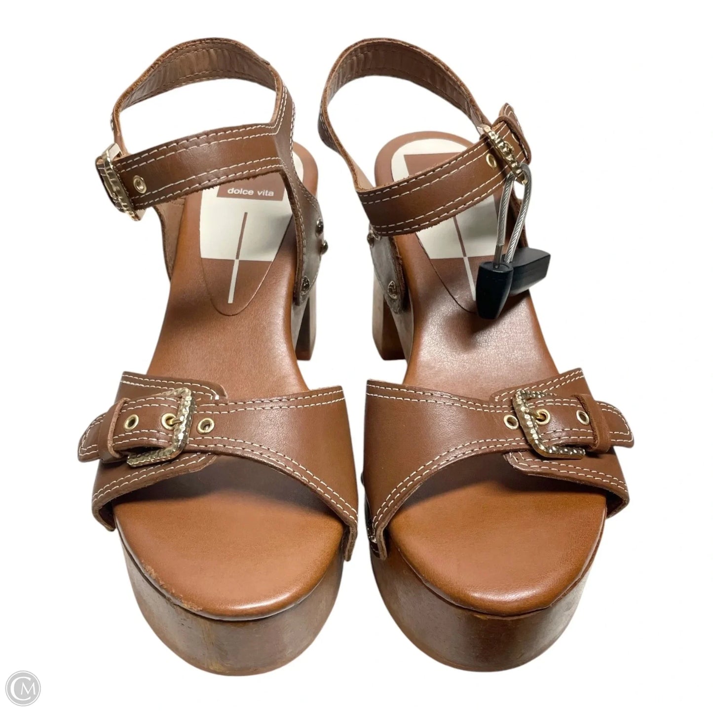 Sandals Heels Block By Dolce Vita In Brown, Size: 6