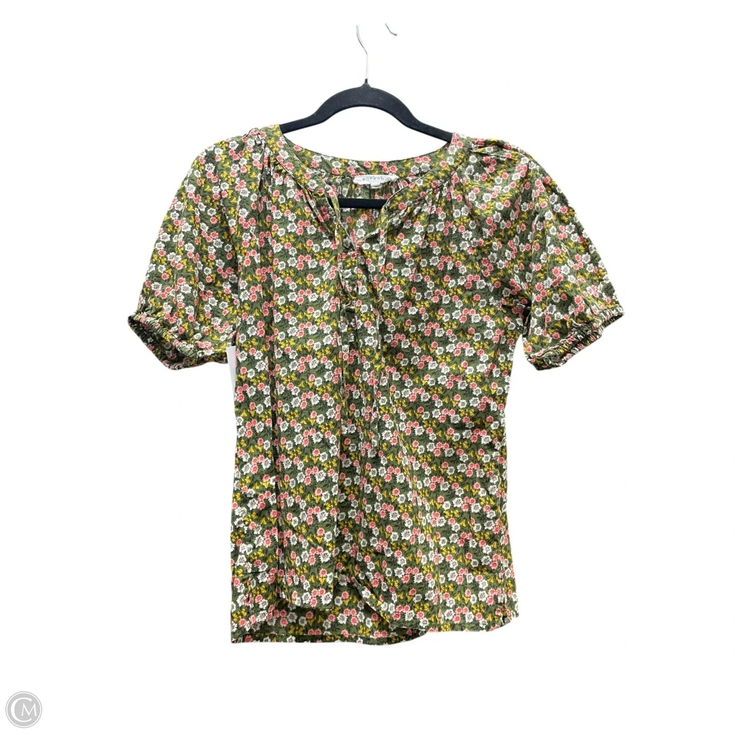 Top Short Sleeve By Workshop In Floral Print, Size: M