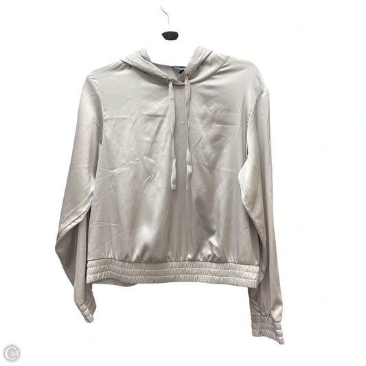 Sweatshirt Hoodie By Express In Silver, Size: M