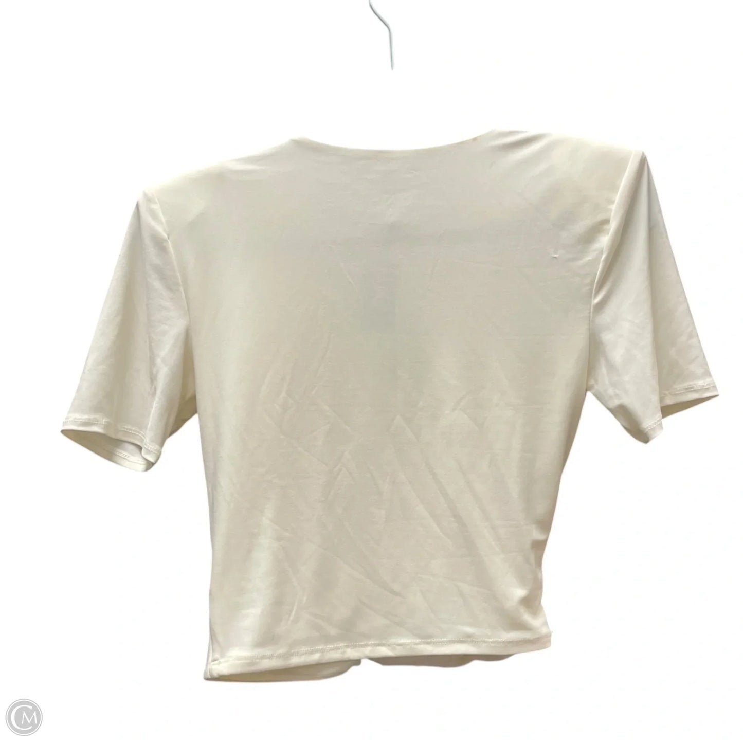 Top Short Sleeve By Express In Cream, Size: S