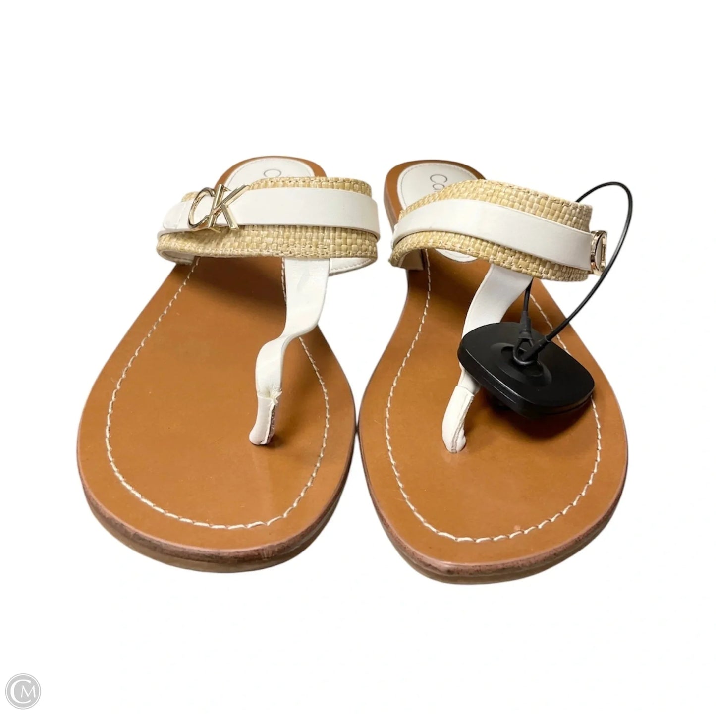 Sandals Flats By Calvin Klein In White, Size: 7