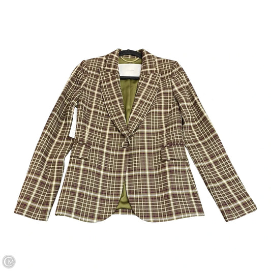 Blazer By ADAM LIPPES In Plaid Pattern, Size: 2