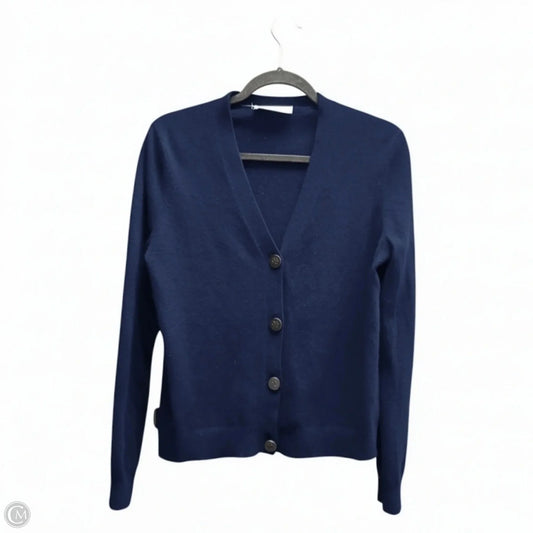 Sweater Cardigan Designer By Tory Burch In Navy, Size: M