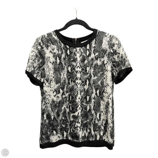 Top Short Sleeve By Calvin Klein In Animal Print, Size: S