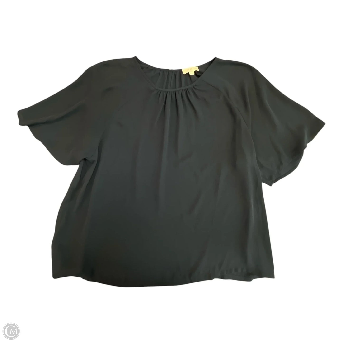 Blouse Short Sleeve By Loft In Navy, Size: Xl