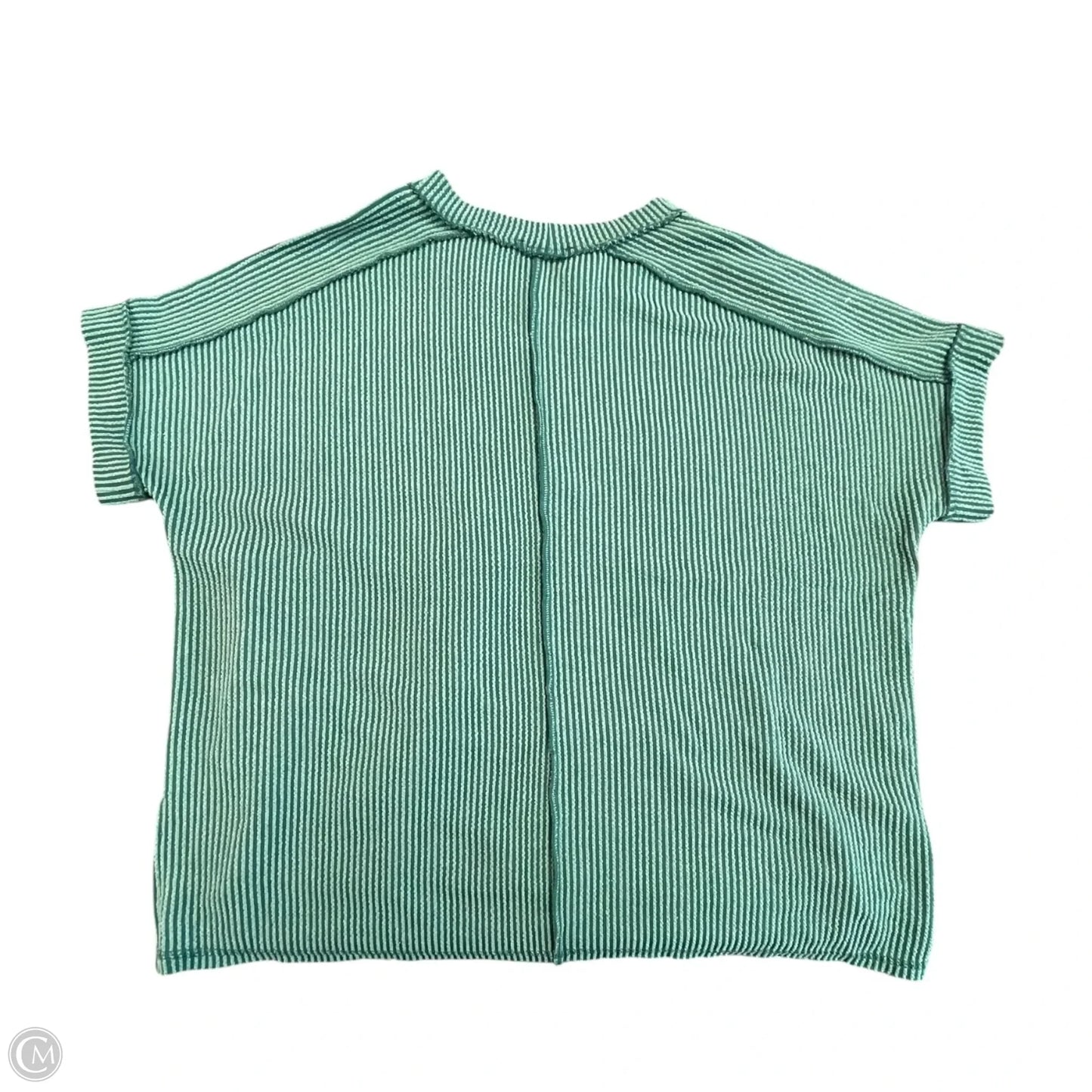 Top Short Sleeve By Zenana In Green, Size: L