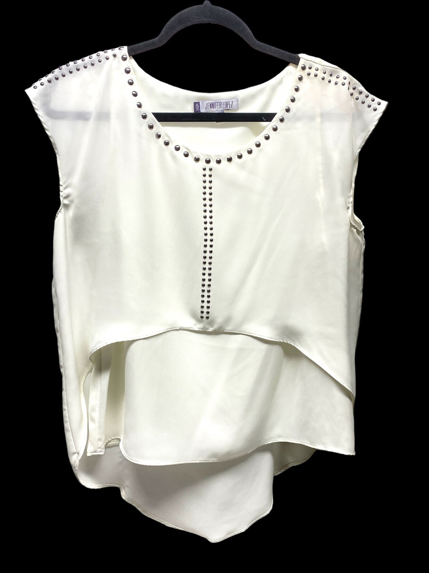 Blouse Sleeveless By Jennifer Lopez In Ivory, Size: M