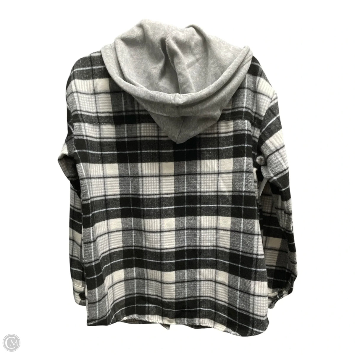 Jacket Shirt By No Boundaries In Plaid Pattern, Size: M