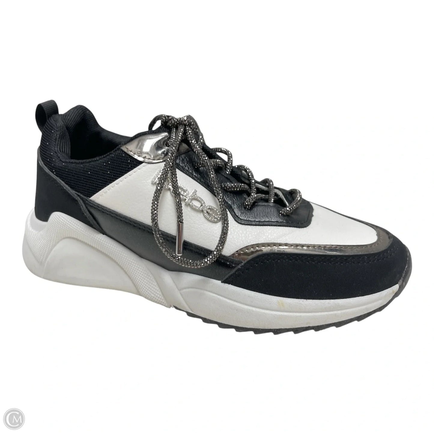 Shoes Sneakers By Bebe In Black & White, Size: 7.5