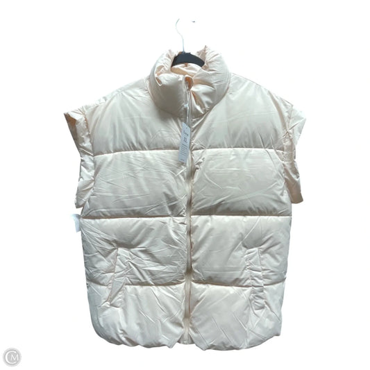 Vest Puffer & Quilted By Clothes Mentor In Cream, Size: Xl
