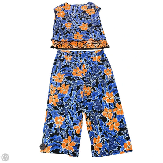 Pants Set 2pc By Chicos In Black & Blue, Size: Xl
