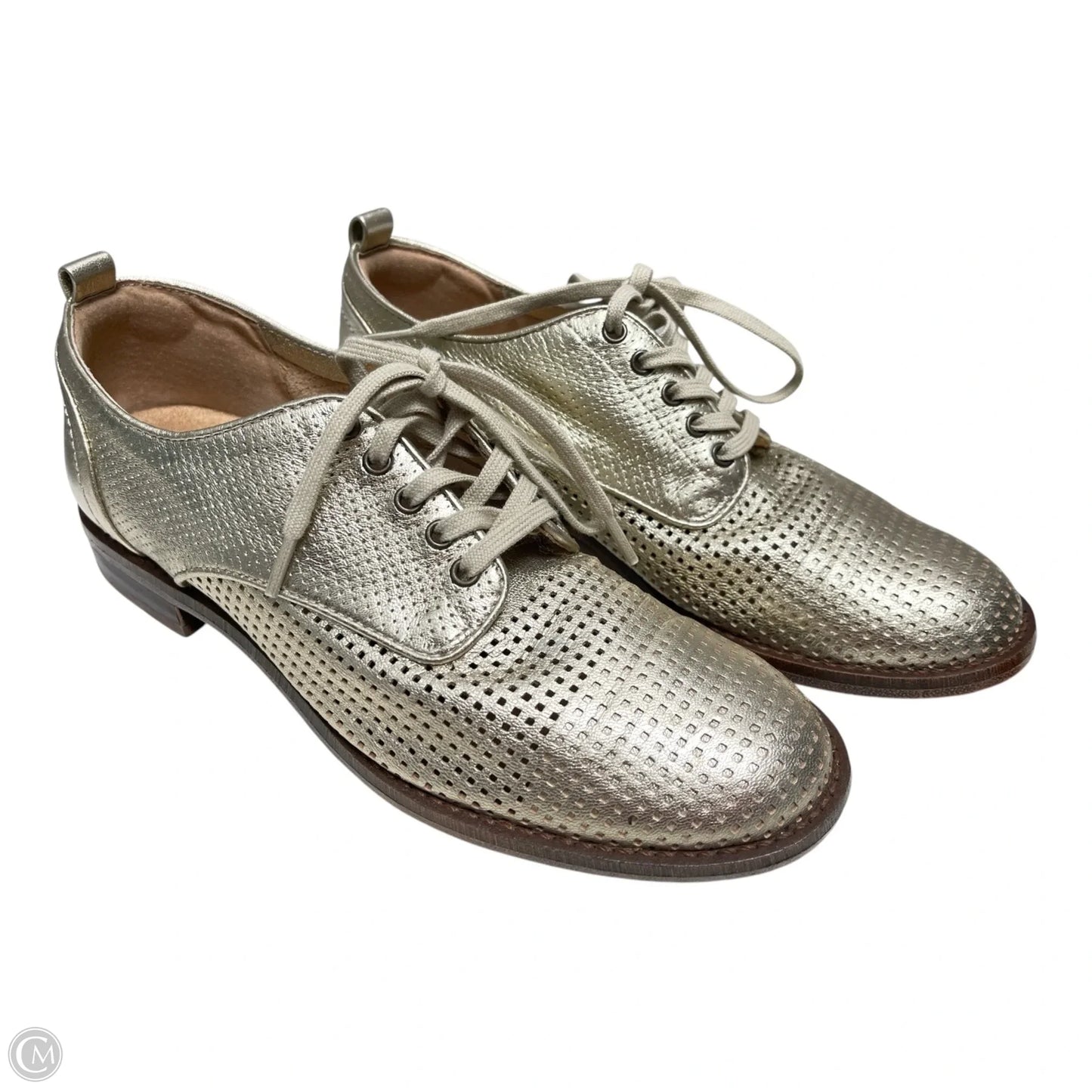 Shoes Flats By Clothes Mentor In Gold, Size: 6.5