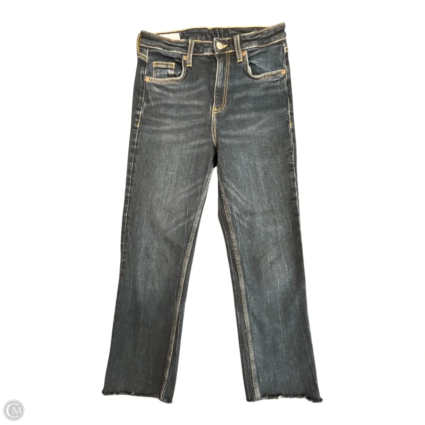 Jeans Straight By Zara In Blue Denim, Size: 2
